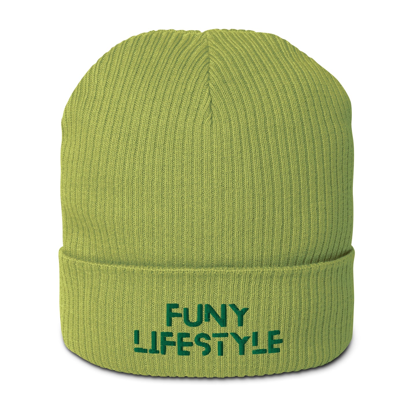 FUNY logo Organic ribbed beanie