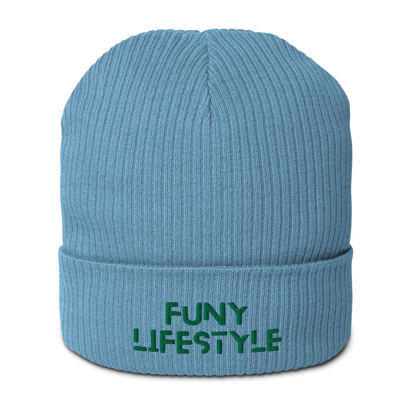 FUNY logo Organic ribbed beanie