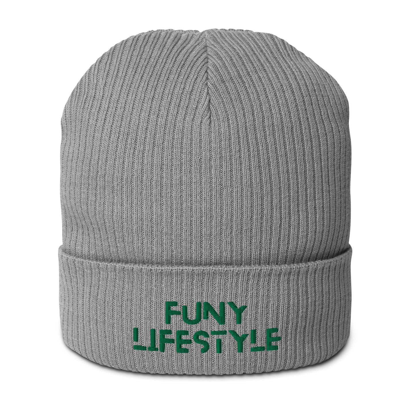 FUNY logo Organic ribbed beanie