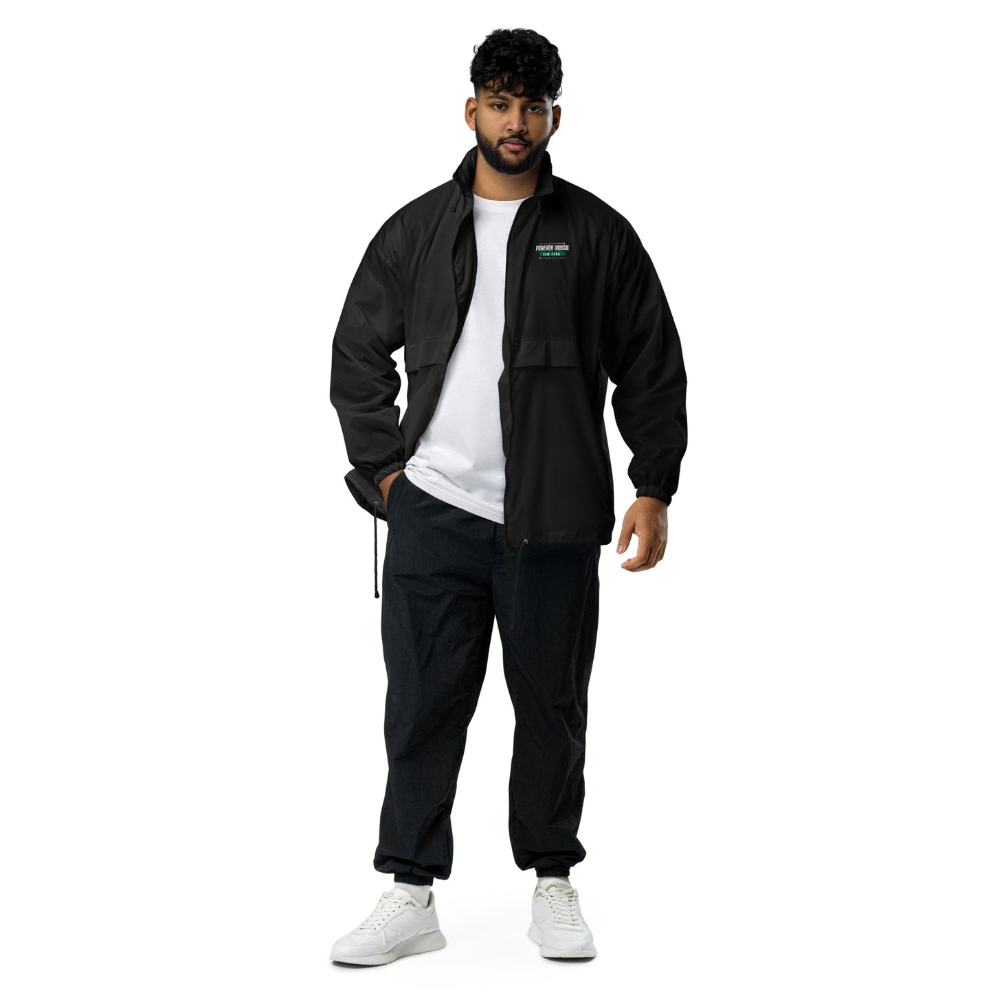 New FUNY Logo Unisex windbreaker black front