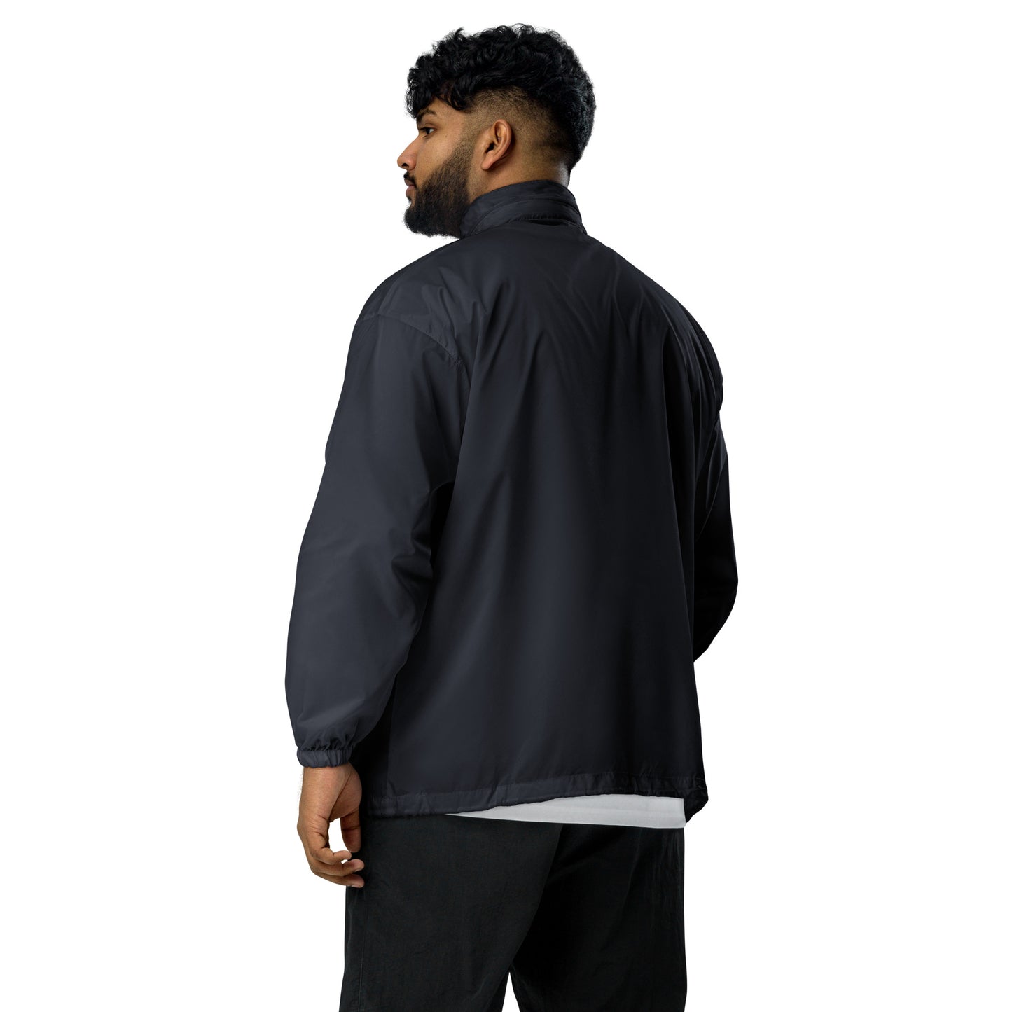 New FUNY Logo Unisex windbreaker navy back