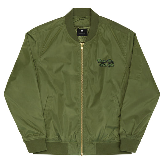 FUNY Premium recycled bomber jacket army front