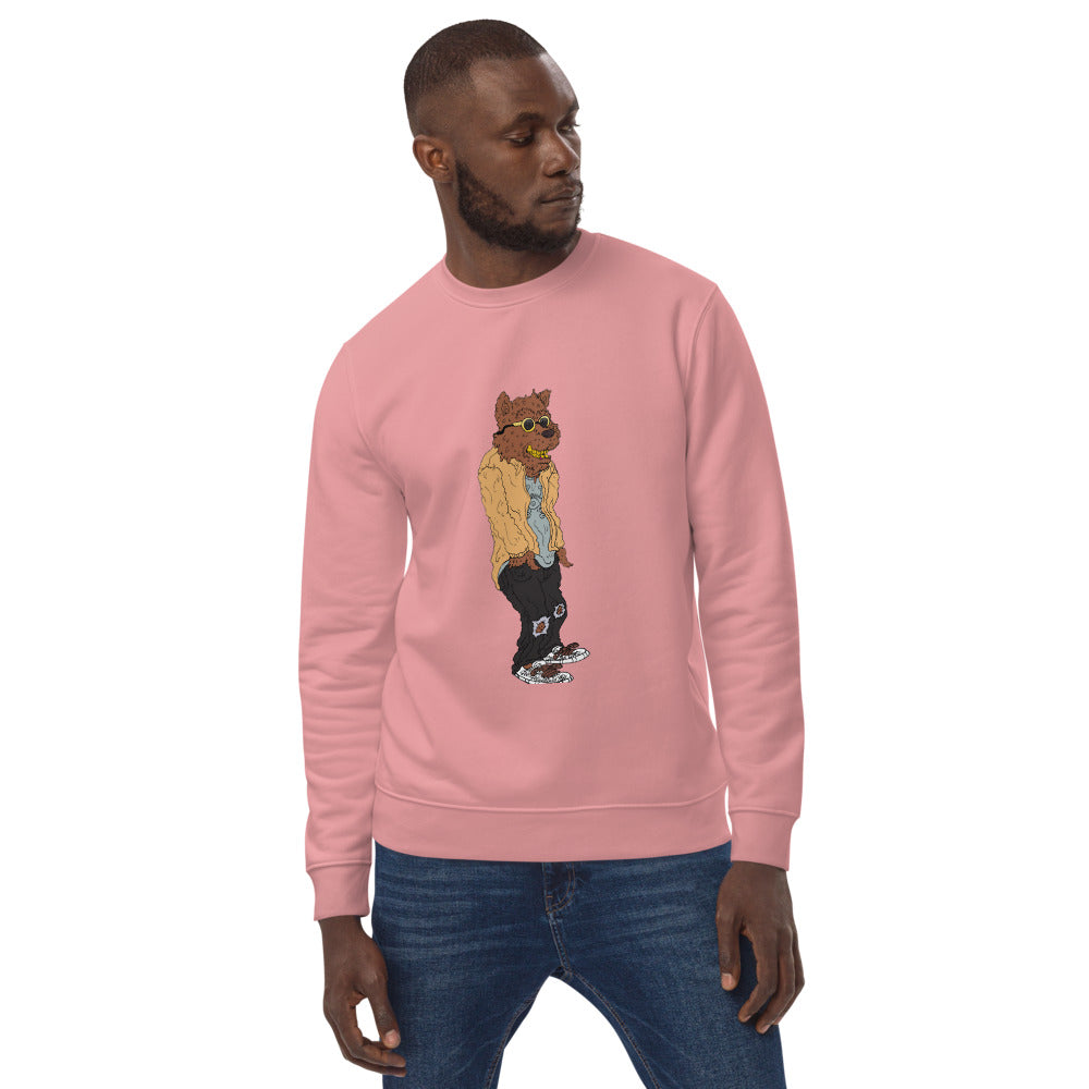 Cali Bear Unisex eco sweatshirt canyon pink front 2