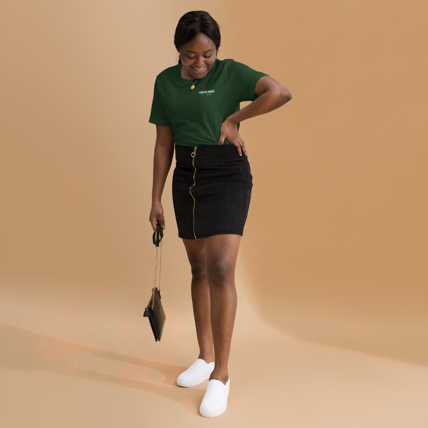 FUNY Logo embroidered Unisex t-shirt black forest front