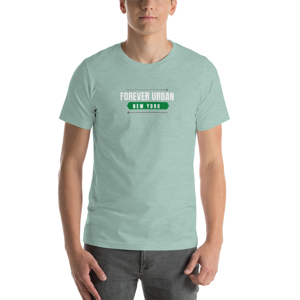 FUNY New Logo Short-sleeve unisex t-shirt heather prism dusty blue front