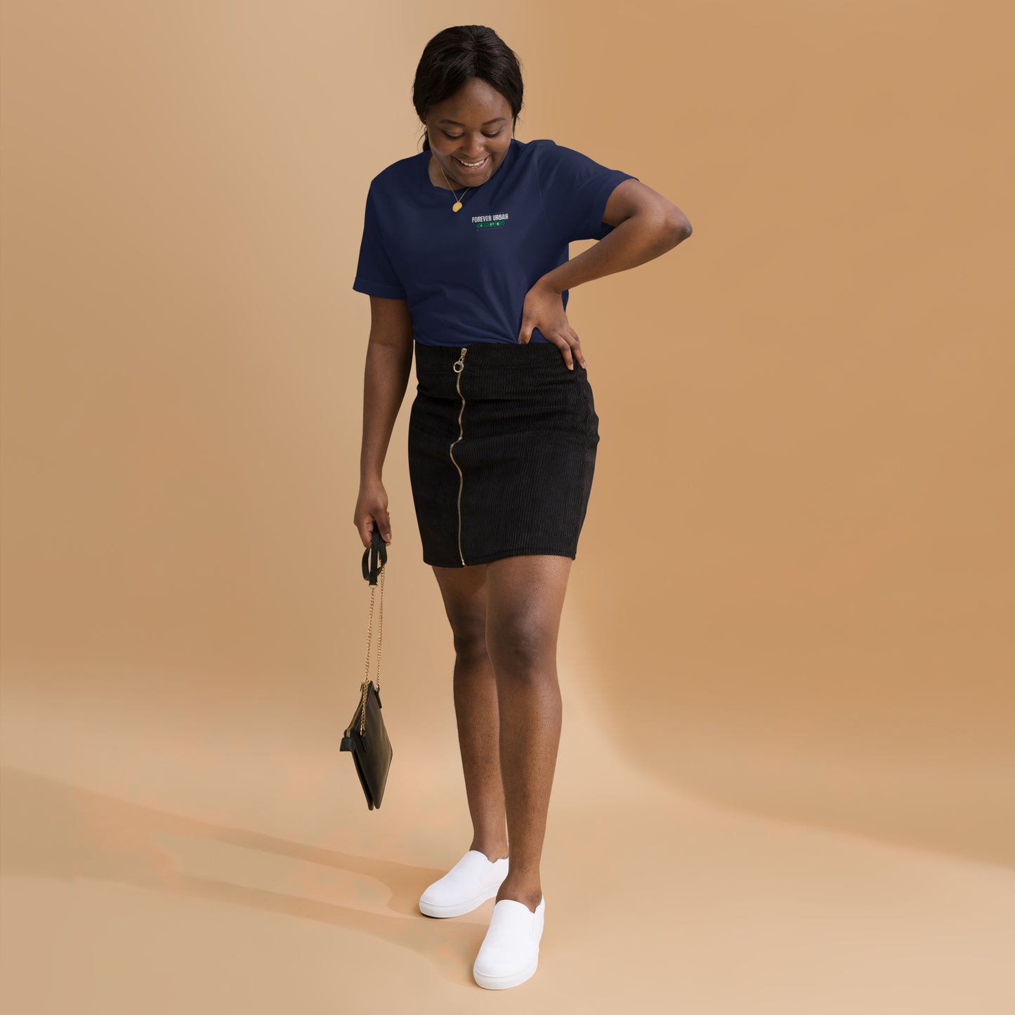 FUNY Logo embroidered Unisex t-shirt navy front