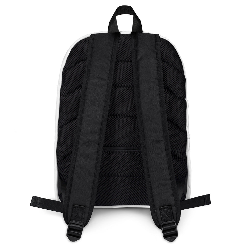 Funy logo X Cali Bear Backpack white back
