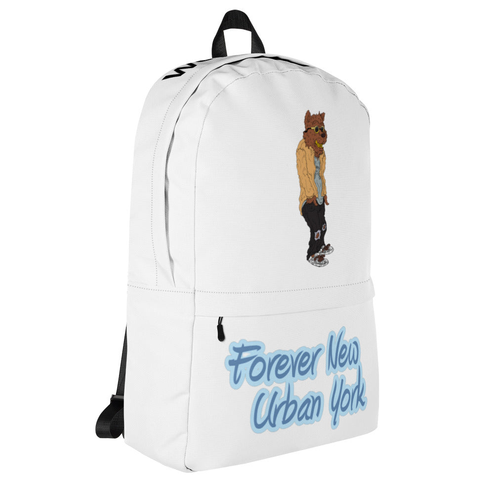 Funy logo X Cali Bear Backpack white right