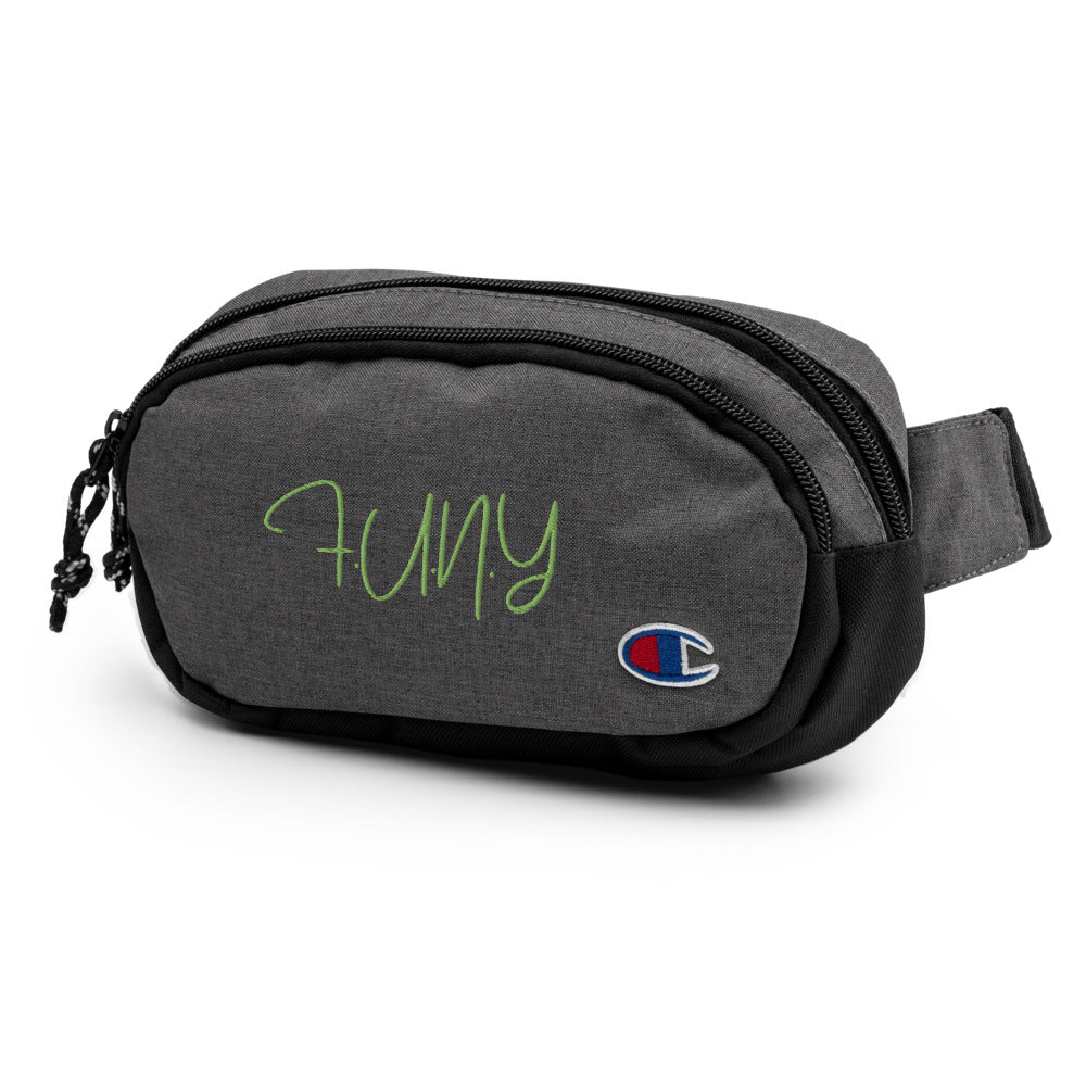 FUNY Champion fanny pack heather black left front  