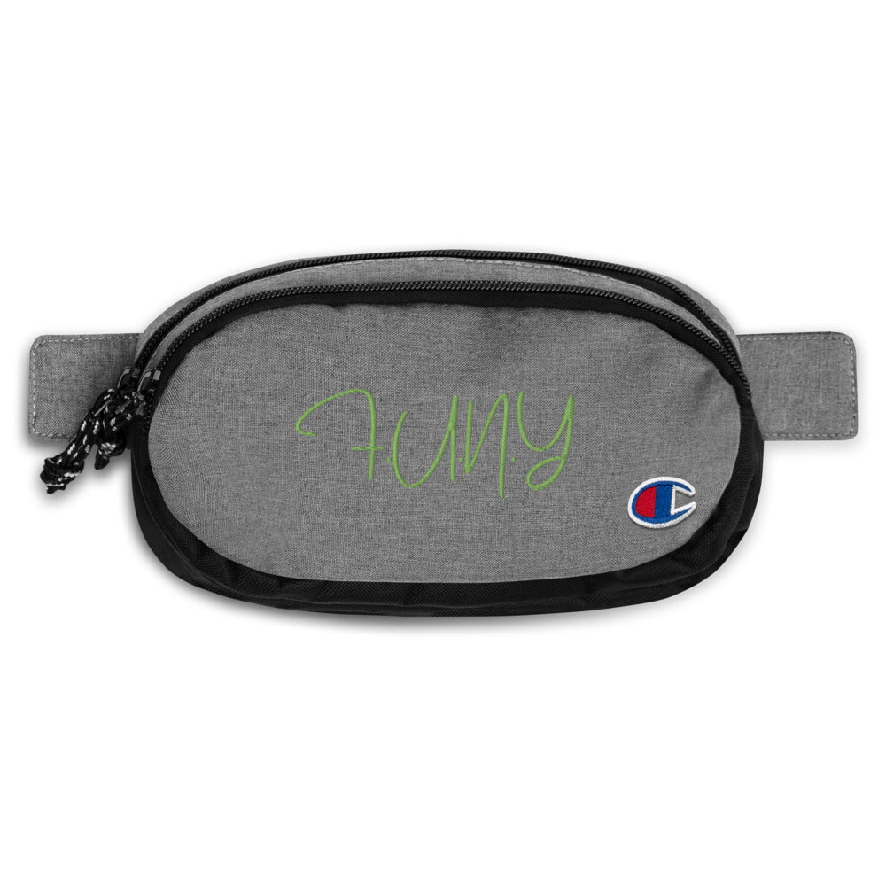 FUNY Champion fanny pack heather granite black front 