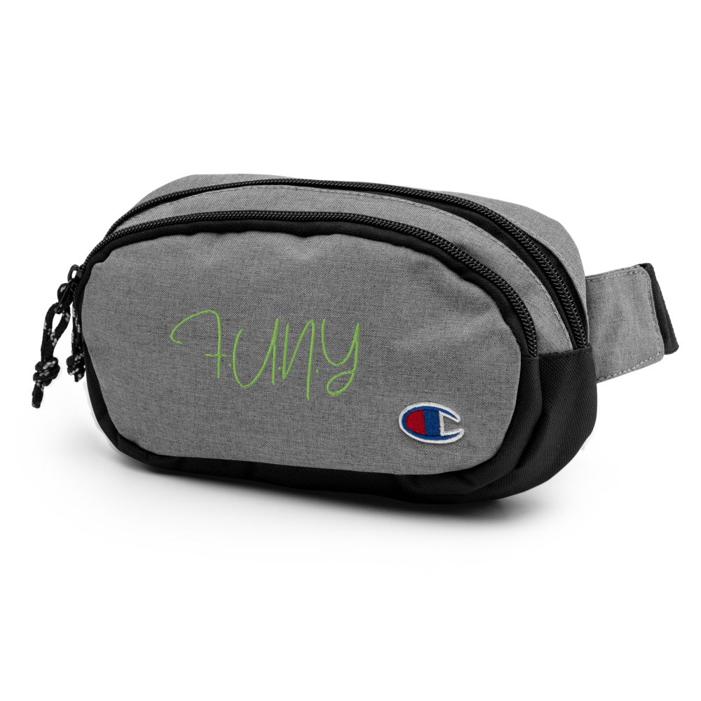 FUNY Champion fanny pack heather granite black left front 