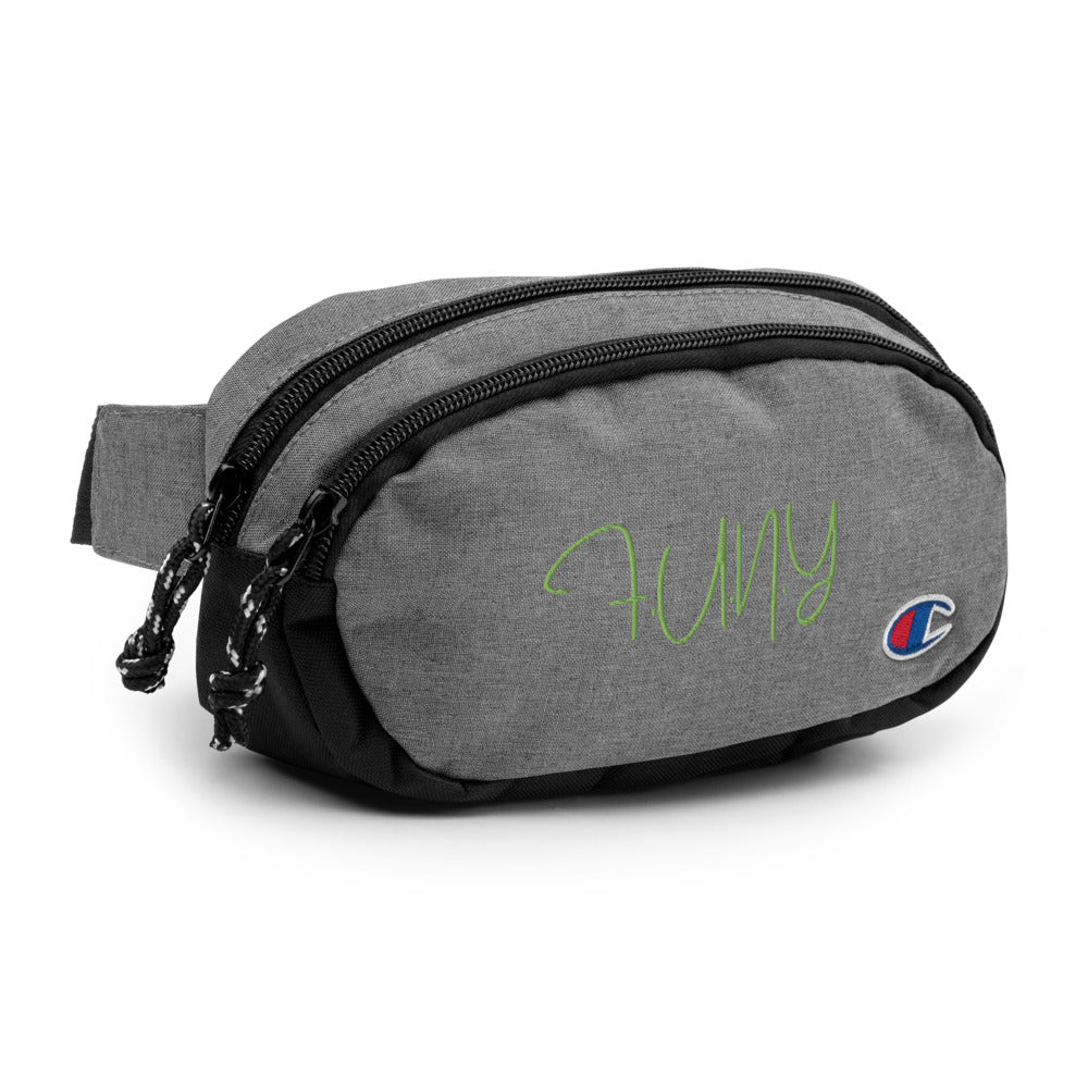 FUNY Champion fanny pack heather granite black right front
