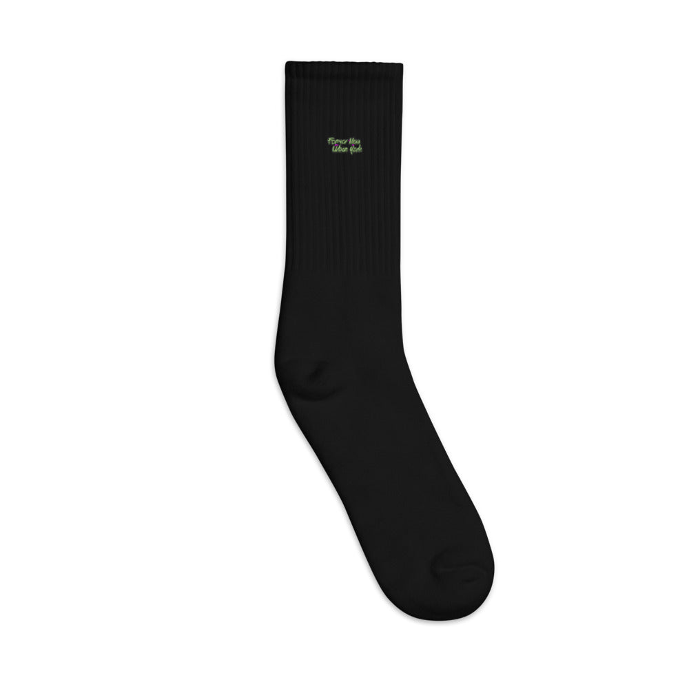 FUNY Embroidered socks black outside