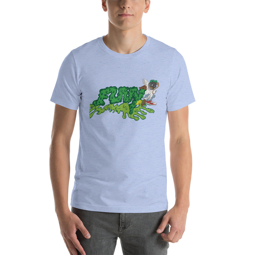 FUNY Bomber Short-sleeve unisex t-shirt heather blue front