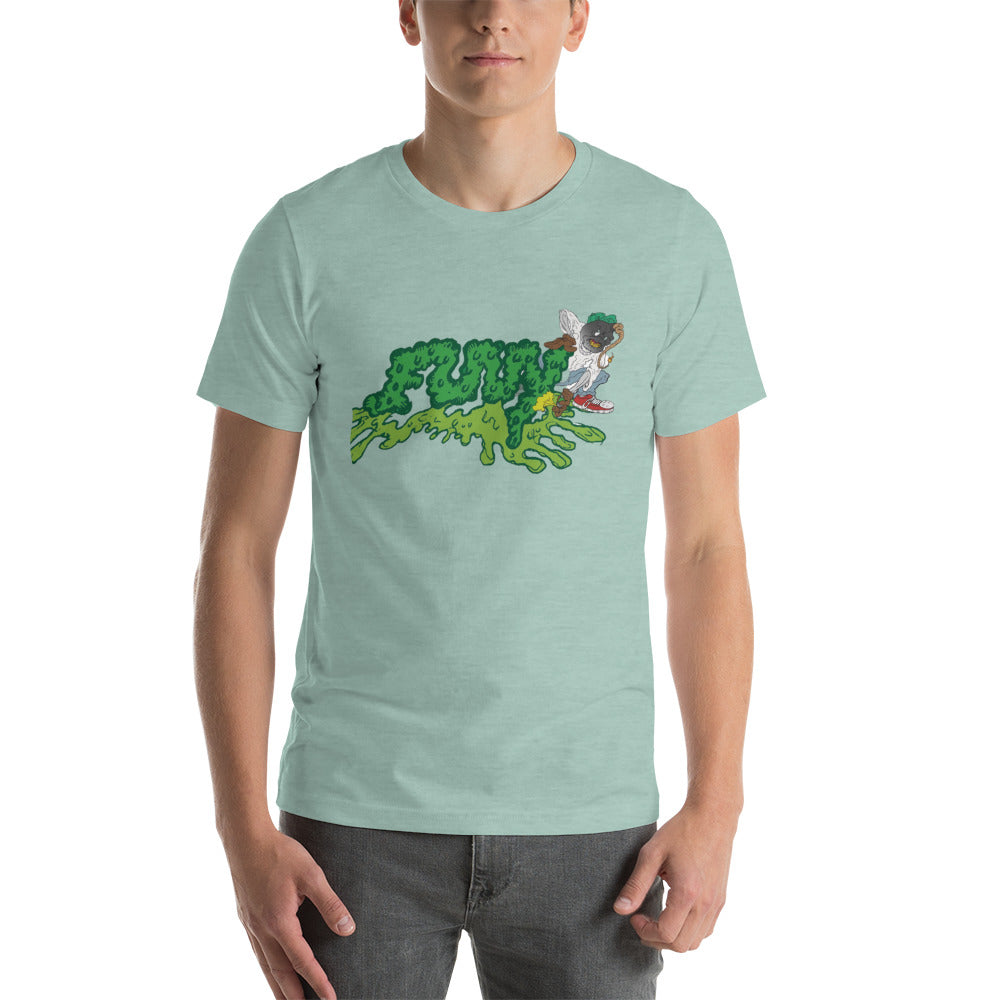 FUNY Bomber Short-sleeve unisex t-shirt heather prism dusty blue front