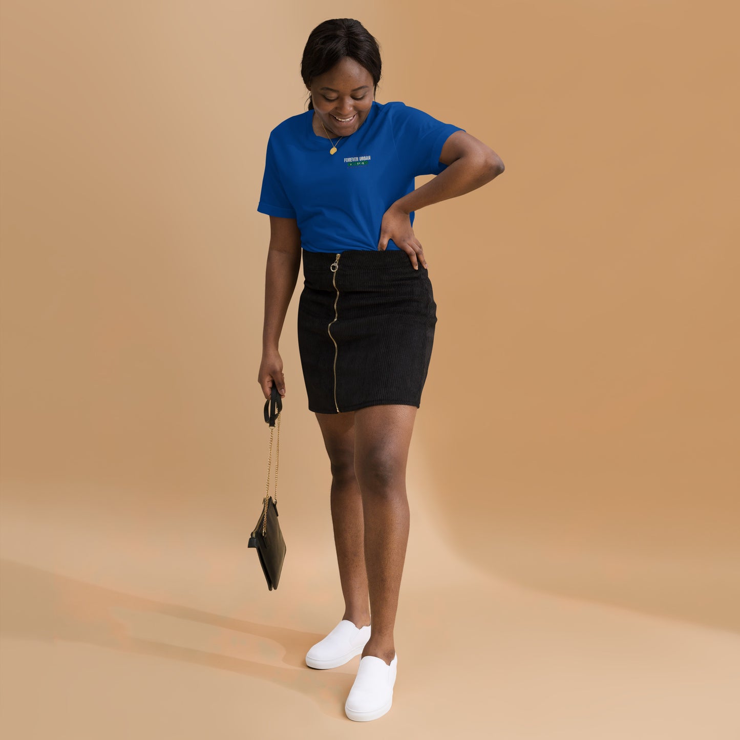 FUNY Logo embroidered Unisex t-shirt true royal front